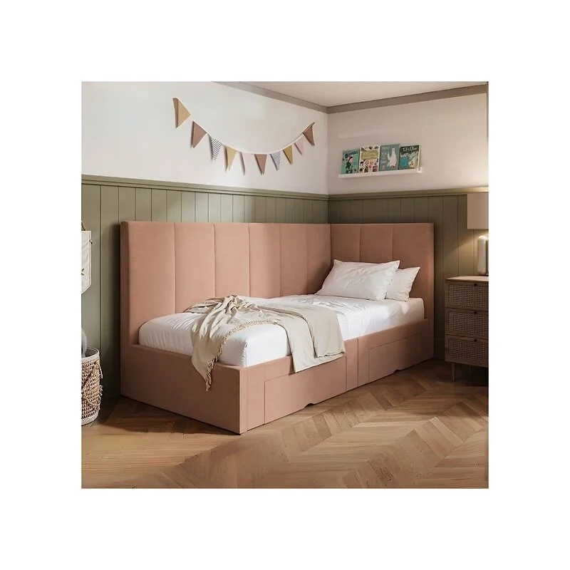 Flair Harley Velvet Bed Frame with Storage Drawers image 8