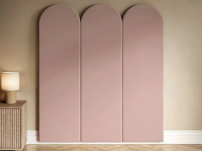 SOLACE+CO Cirrus Headboard Wall Panel Pink Velvet – view 7