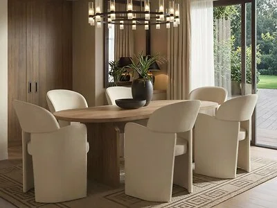 SOLACE+CO Varm & Estella Extendable Dining Table with Velvet Chairs