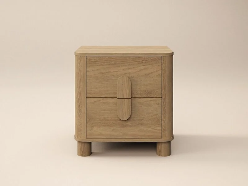 SOLACE+CO Remington Curved 2 Drawer Bedside Table – view 10