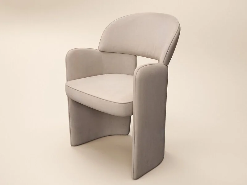Brown Estella velvet chairs - cutout