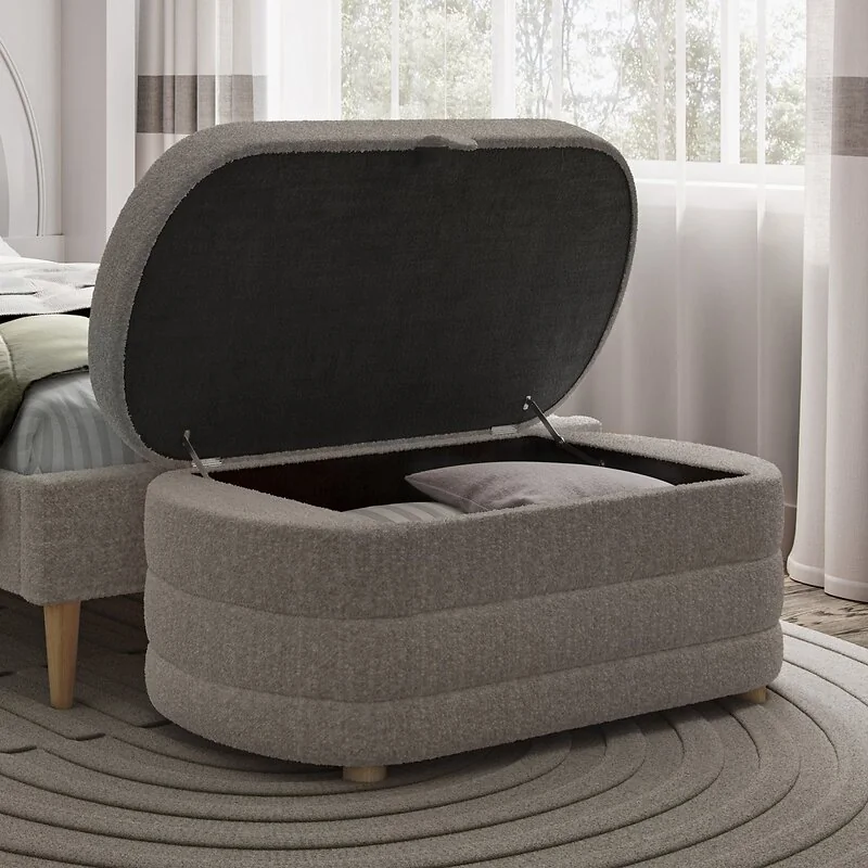 Flair Ava Boucle Ottoman Storage Box image 6