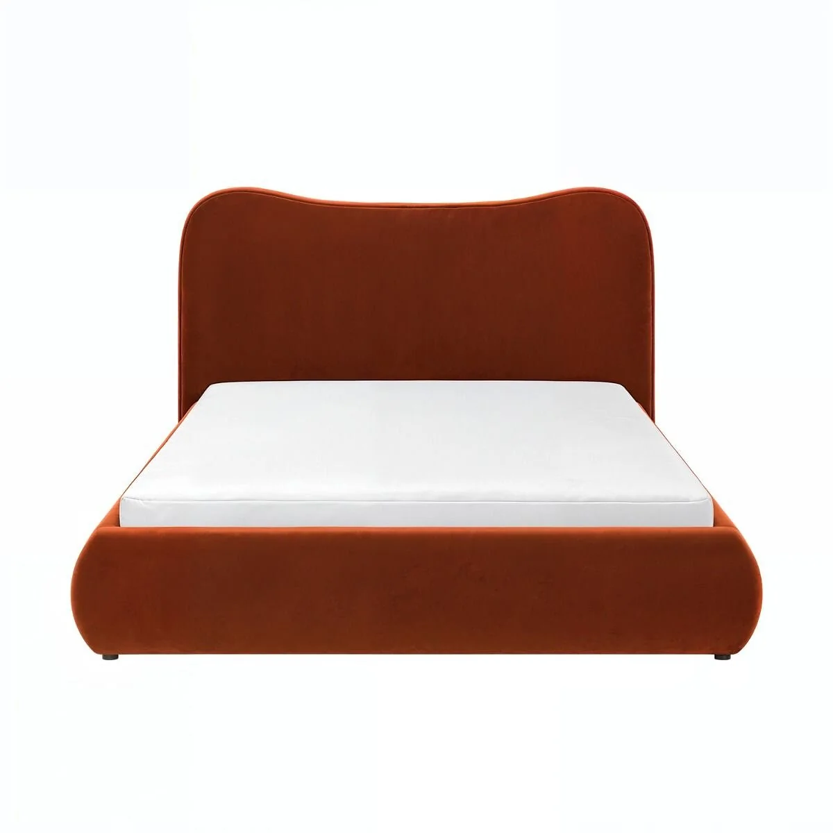 SOLACE+CO Ember Ottoman Bed Orange Velvet – view 5