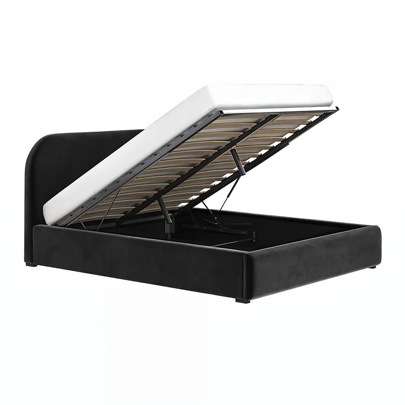 Flair Alba Black Velvet Ottoman Bed image 5