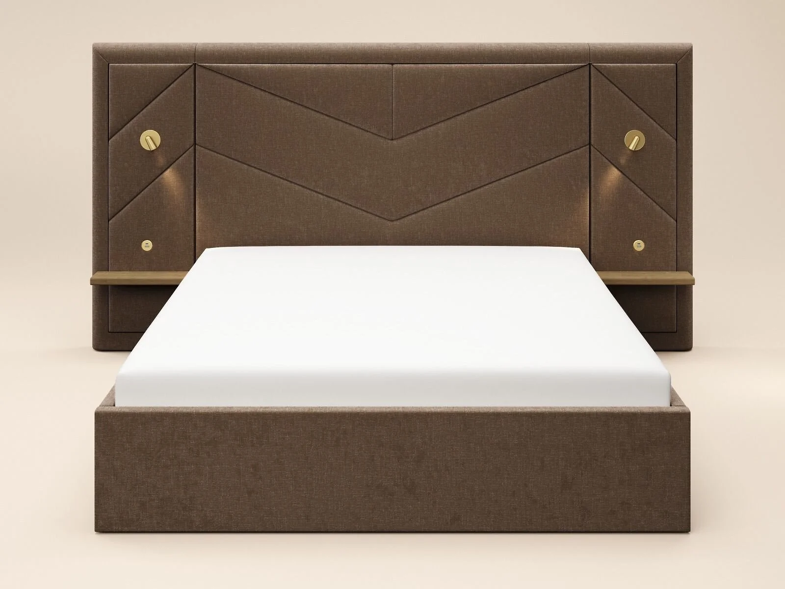 Flair Alice Hotel Ottoman Bed Brown Chenille – view 6