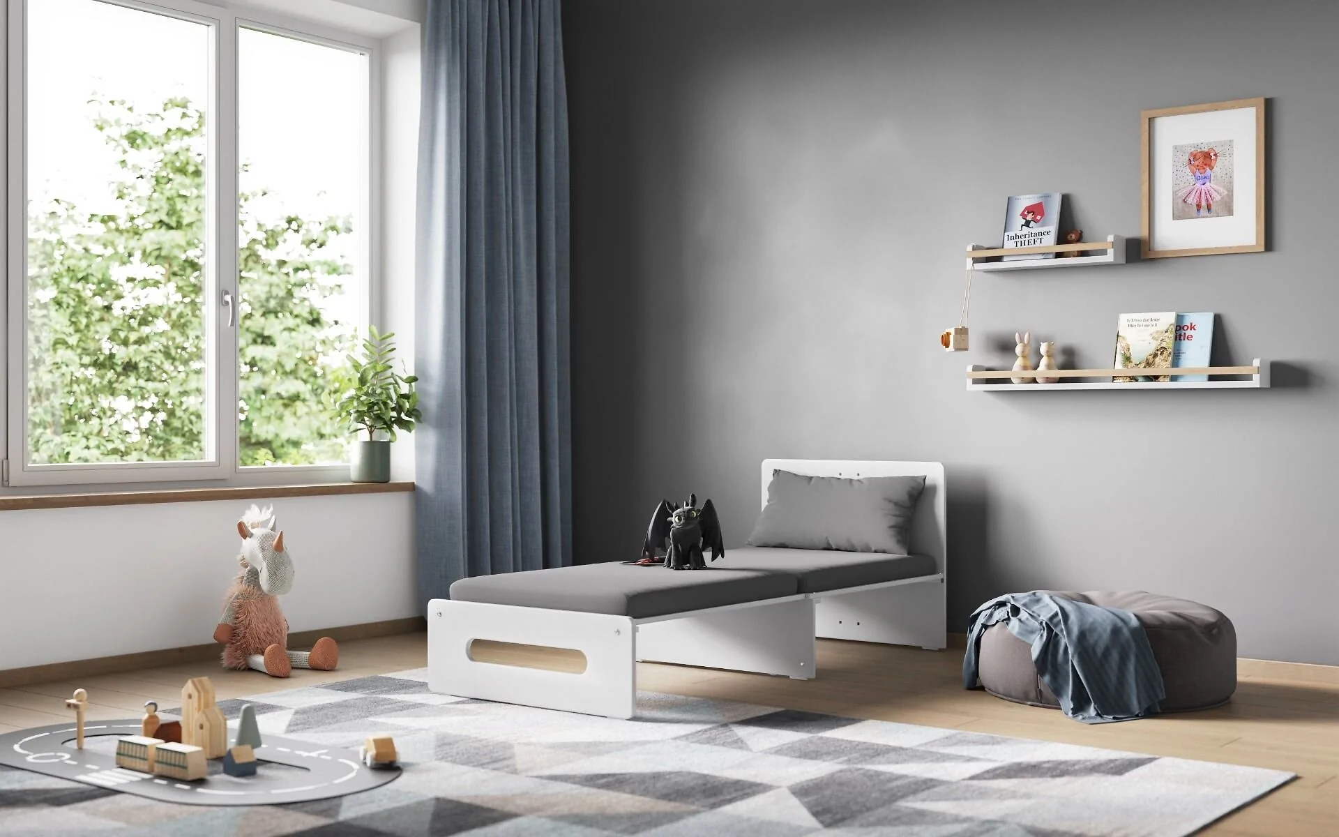 Flair Cosmic Pull Out Futon White – view 2