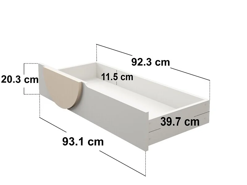Flair Cooper Single Car Bed with Drawers Grey – view 9
