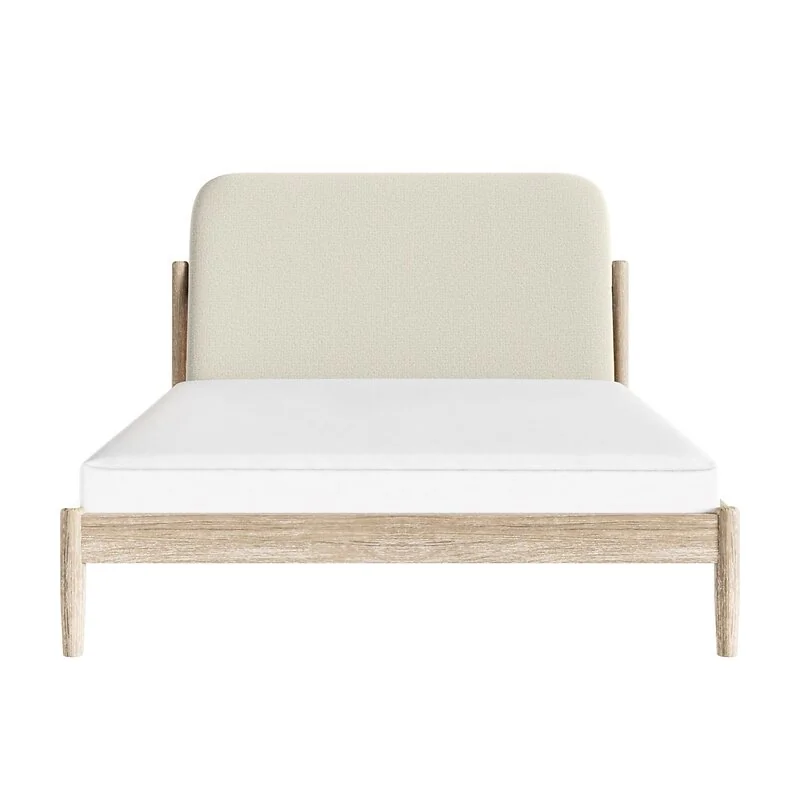 Flair Dahlia Linen Pillowback Wooden Bed image 4
