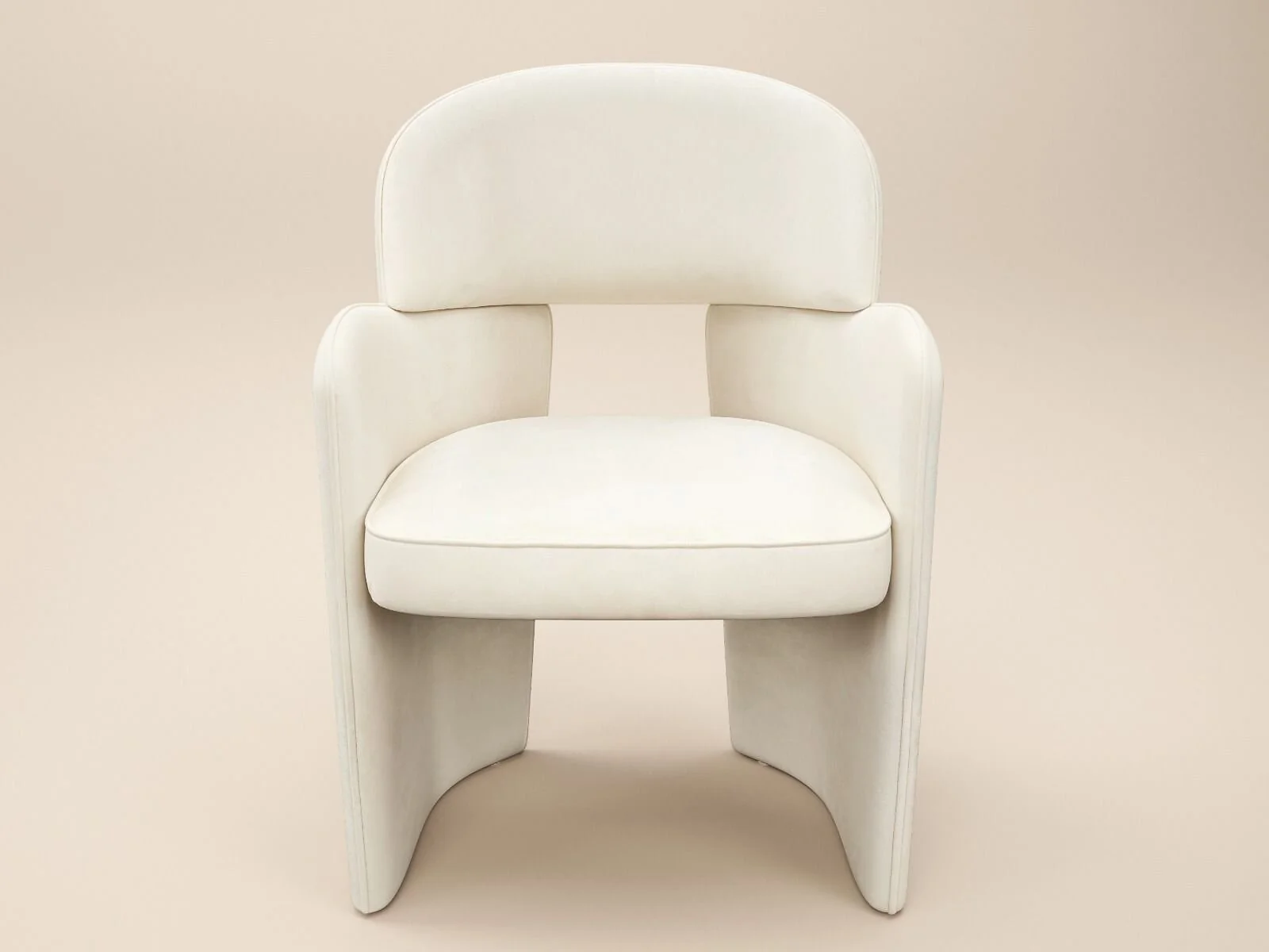Beige Estella velvet chairs - cutout
