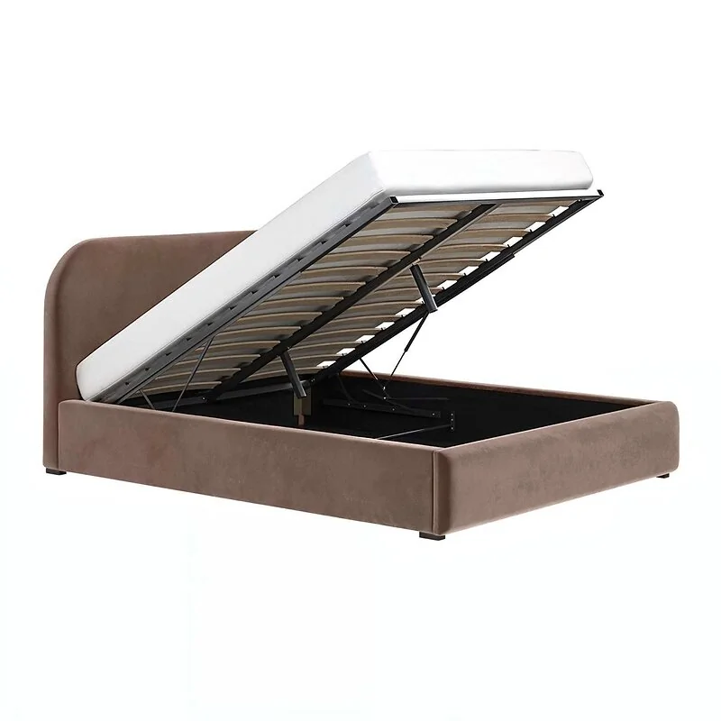 Flair Alba Chocolate Velvet Ottoman Bed image 4