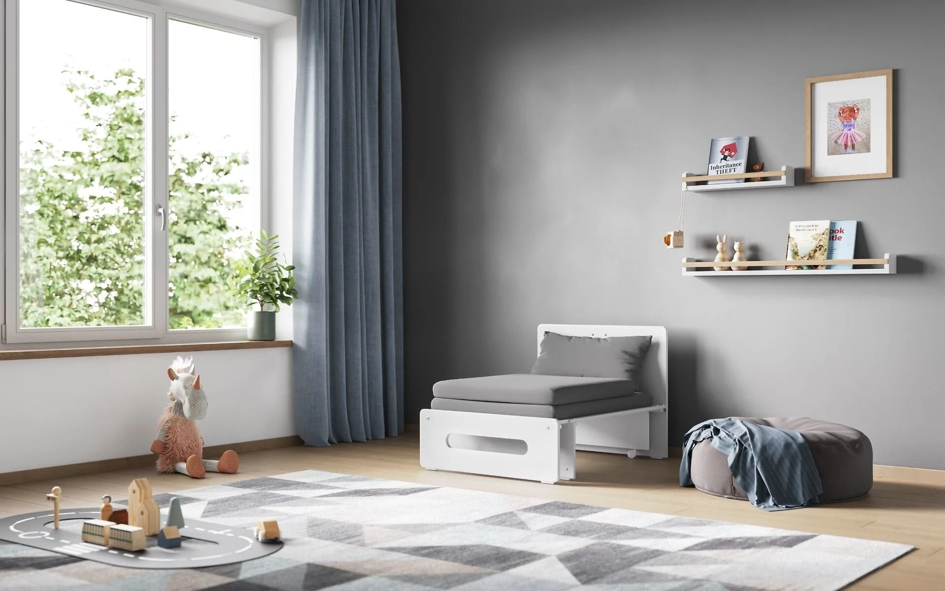 Flair Cosmic Pull Out Futon White – view 3