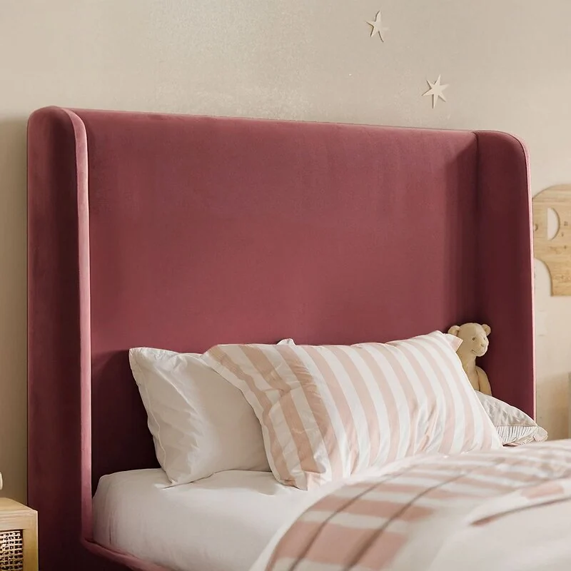 Flair Alma Single Upholstered Bed with Winged Headboard image 3