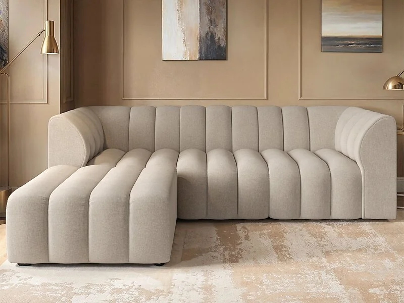 SOLACE+CO Halle Channel Tufted Modular Sofa with Footstool – view 15