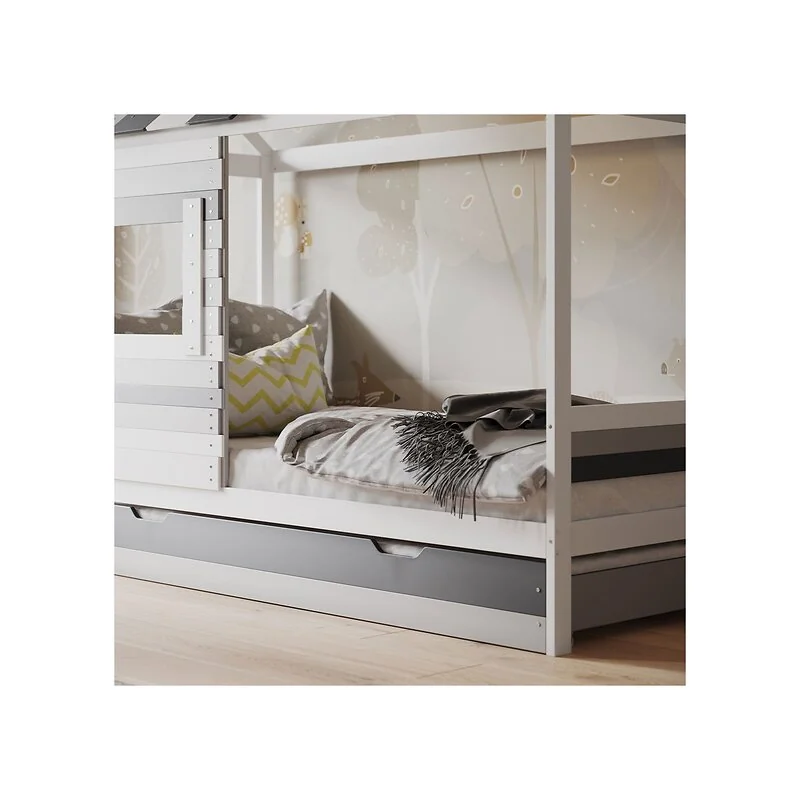 Flair Woodland House with Trundle White/Grey image 5