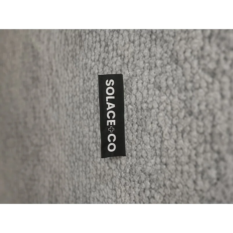 SOLACE+CO Asher 3 Seater Sofa with Reversible Footstool Beige Boucle image 3
