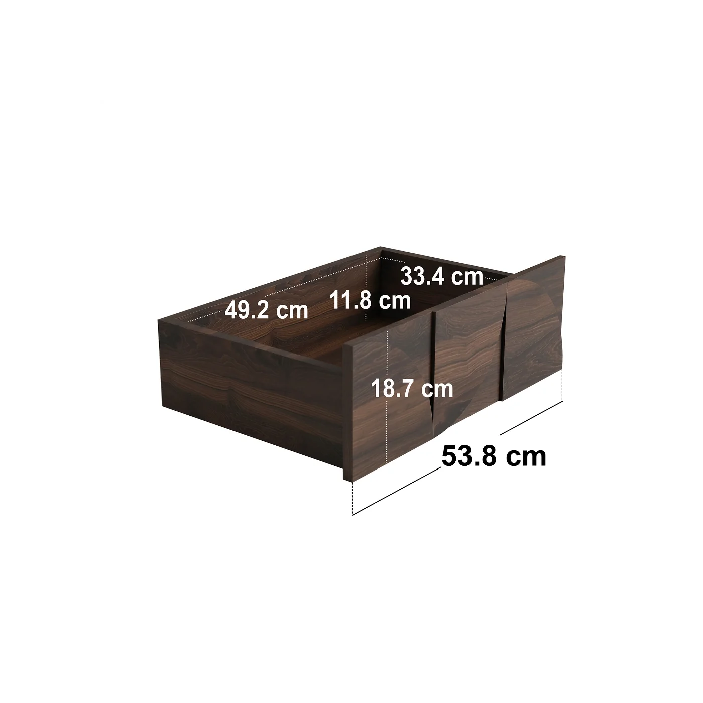 SOLACE+CO Leon Geometric Bedside Table Walnut image 7