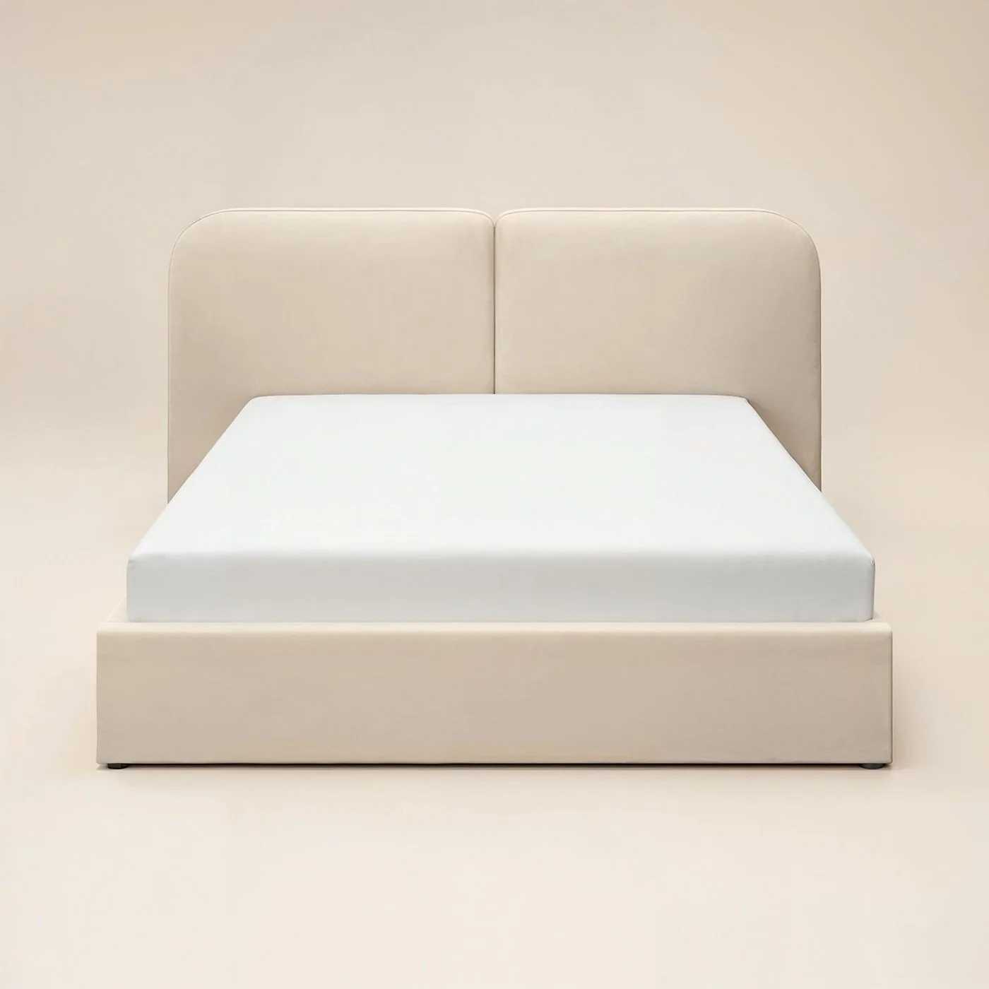 SOLACE+CO Lena Ottoman Bed Beige Velvet image 5