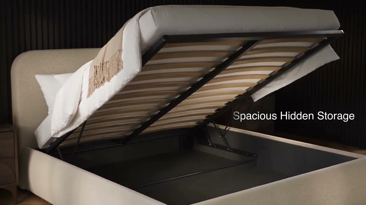 Video: SOLACE+CO Stille Ottoman Bed with LED Lighting