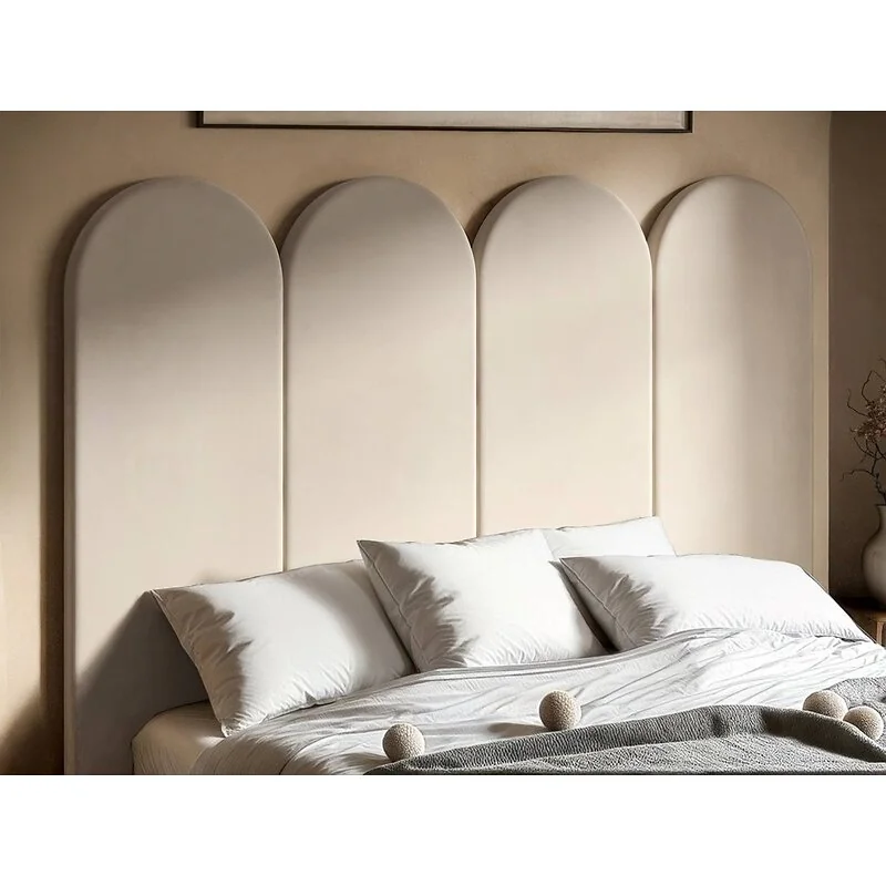 SOLACE+CO Cirrus Individual Headboard Panel Beige Velvet image 6
