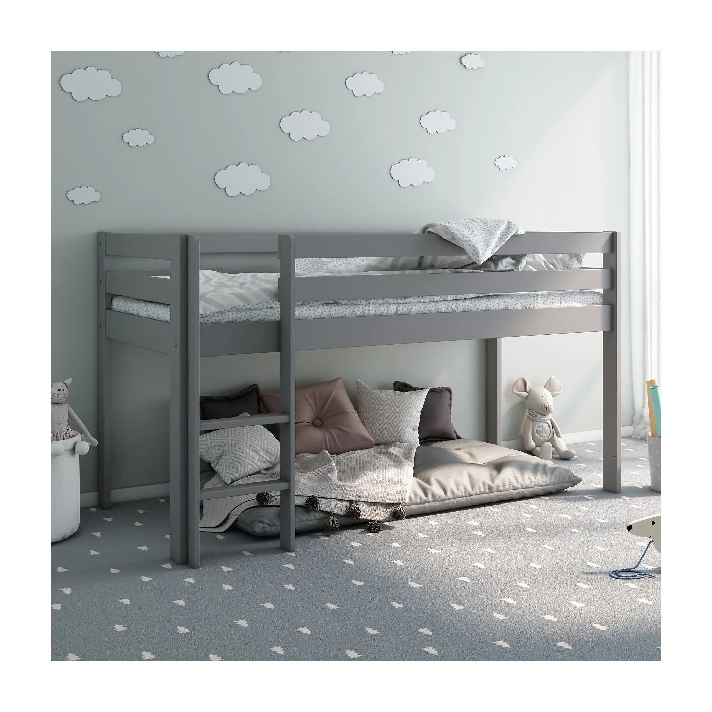 Noomi Nora Solid Wood Mid Sleeper Bed
