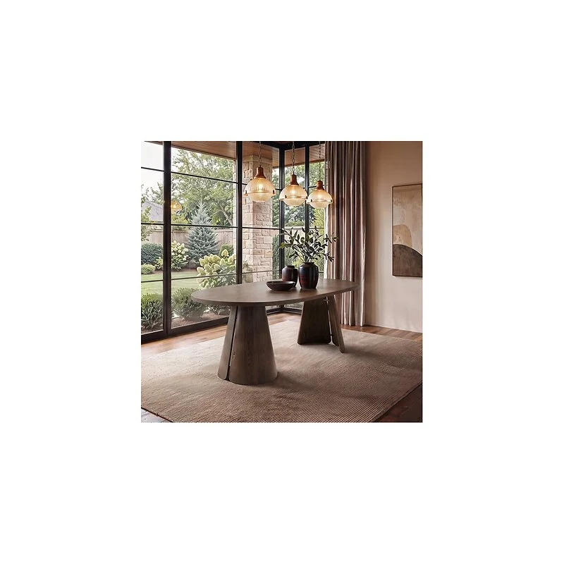 SOLACE+CO Ebony Extendable Dining Table with Elise Chairs Light Brown image 8