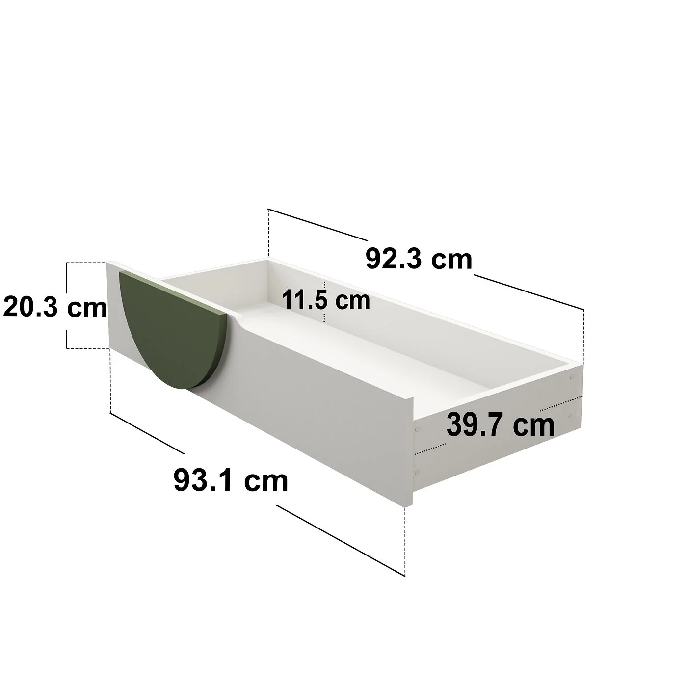 Flair Cooper Single Car Bed with Drawers Grey & Green image 6
