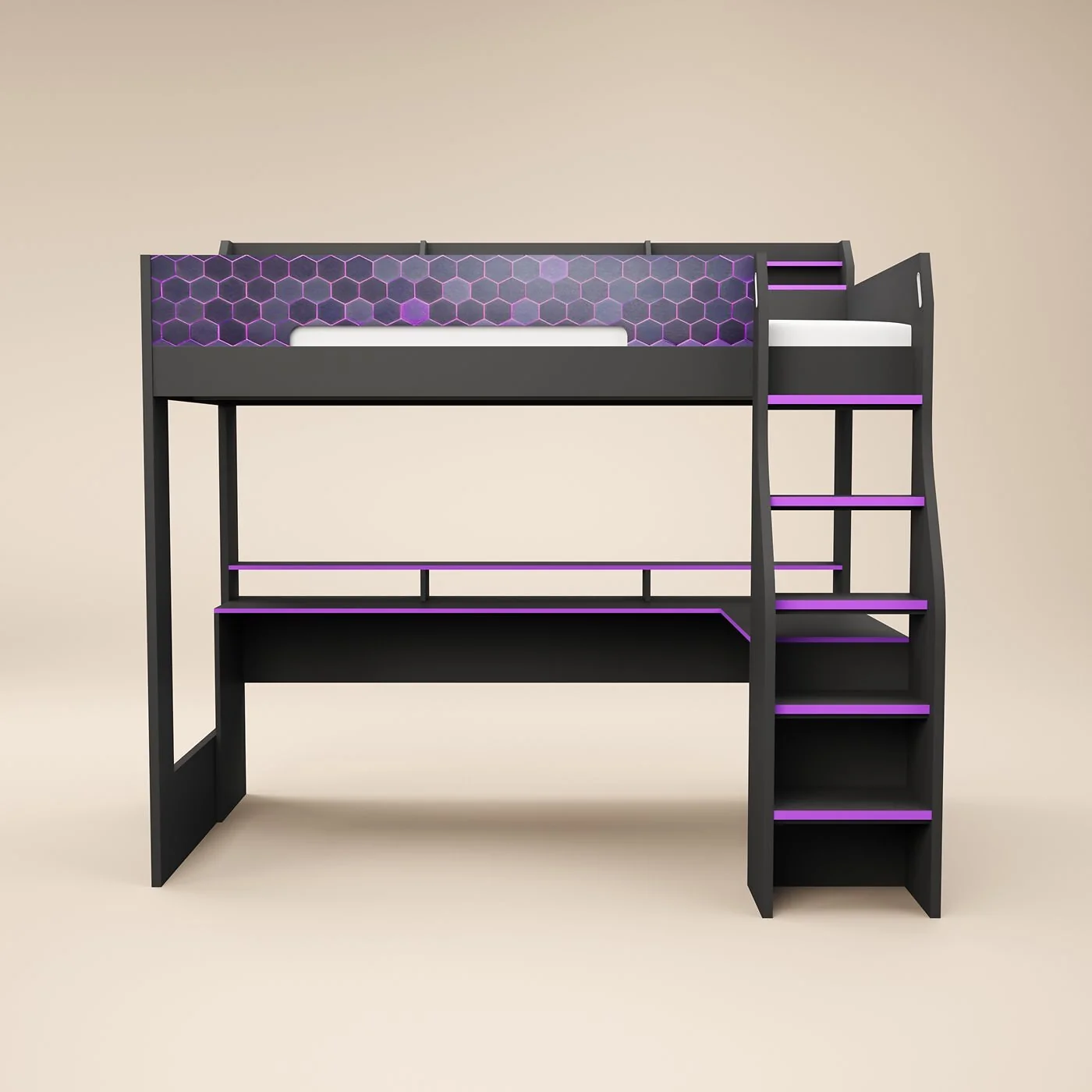 Recoil Ultimate Violet Gaming High Sleeper Charcoal & Purple image 4