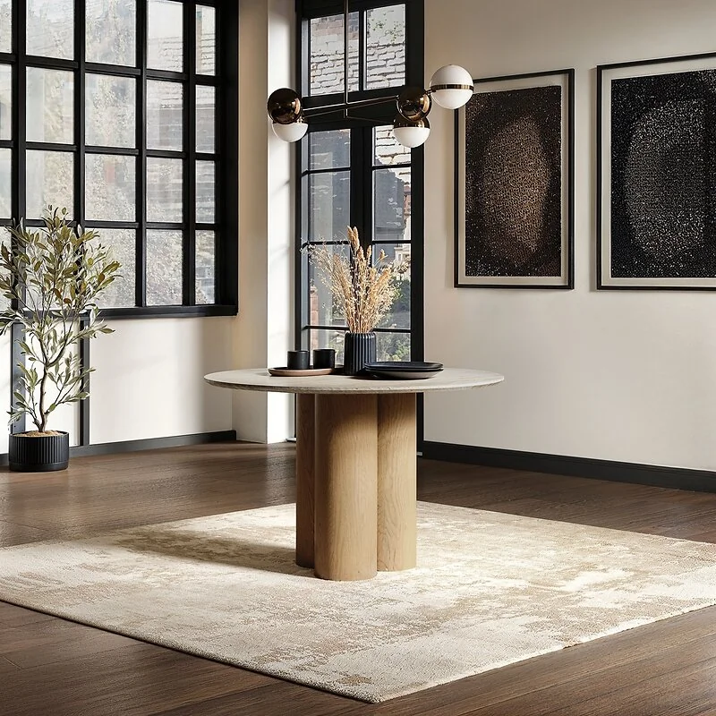 SOLACE+CO Deko Oak Dining Table with Eira Chairs Set image 2