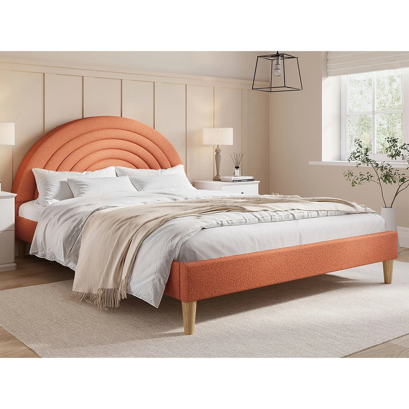 Flair Ava Boucle Double Bed Pink image 10