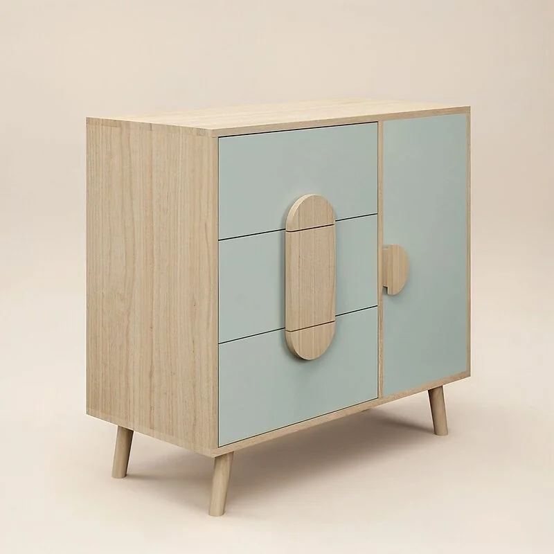 Flair Noah Chest of Drawers Sage Green & Oak image 5