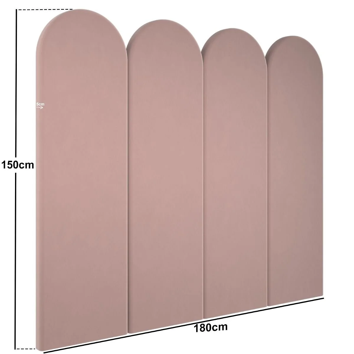 SOLACE+CO Cirrus Headboard Wall Panel Pink Velvet – view 14