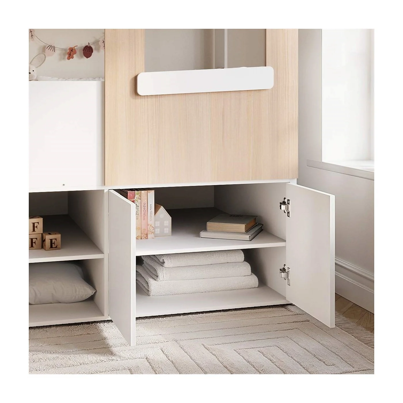 Flair Dreamland House Bed With Storage White and Oak image 5