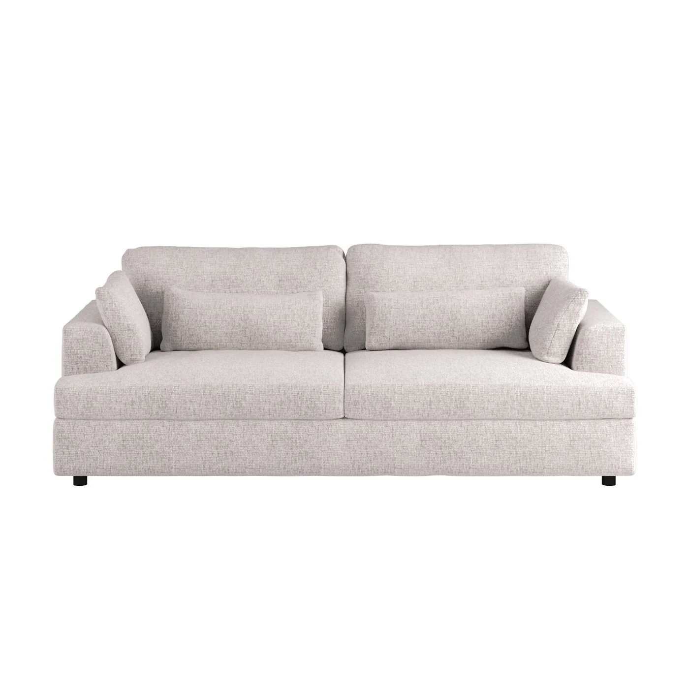 SOLACE+CO Drew 3 Seater Cream Chenille Sofa image 4