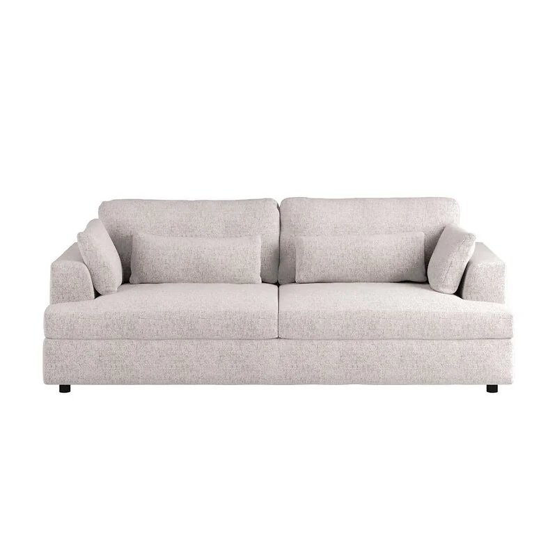 SOLACE+CO Drew 3 Seater Cream Chenille Sofa image 4