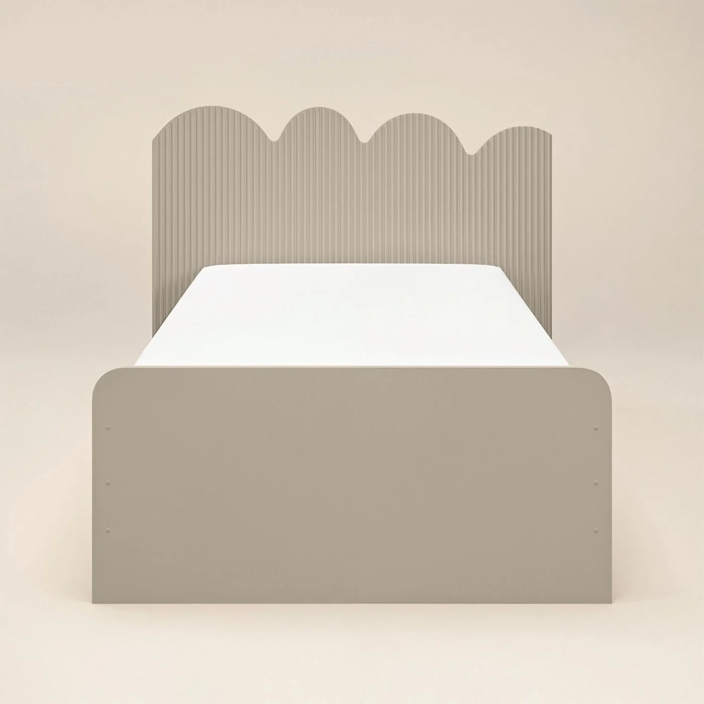 Flair Calista Ribbed Cloud Headboard Single Bed Taupe image 5