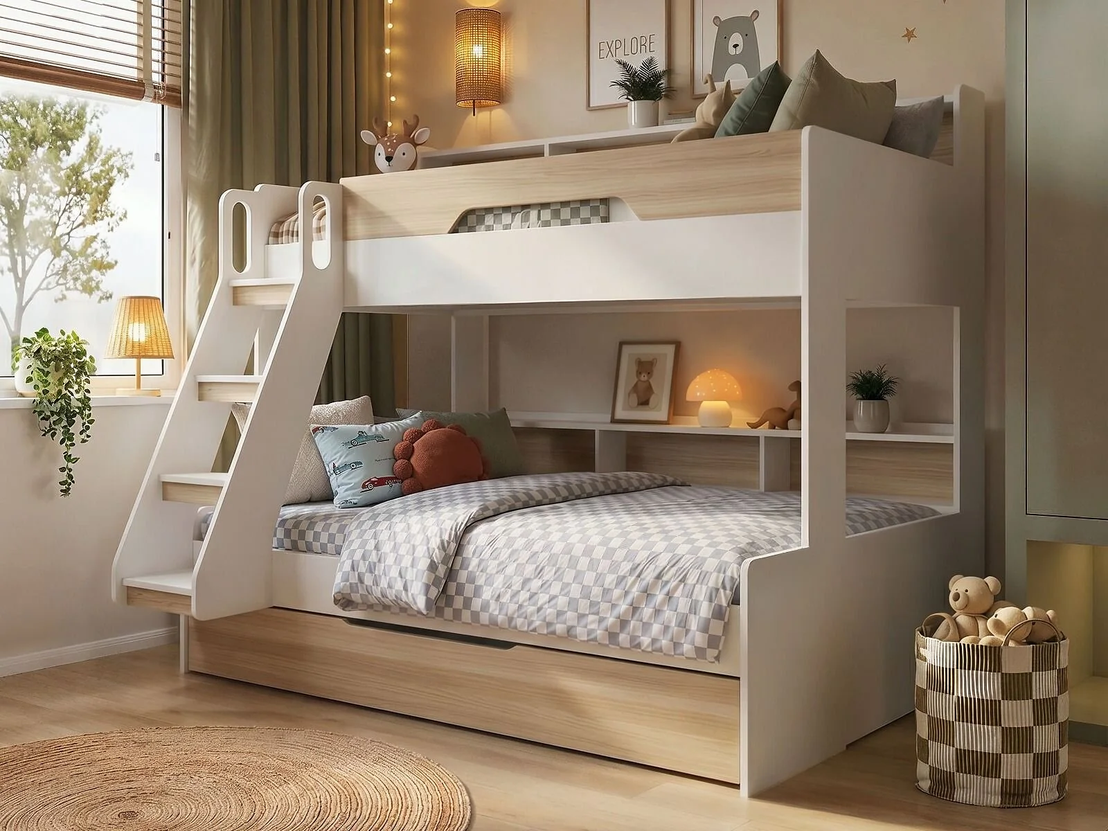Flair Interstellar Triple Bunk Bed with Trundle