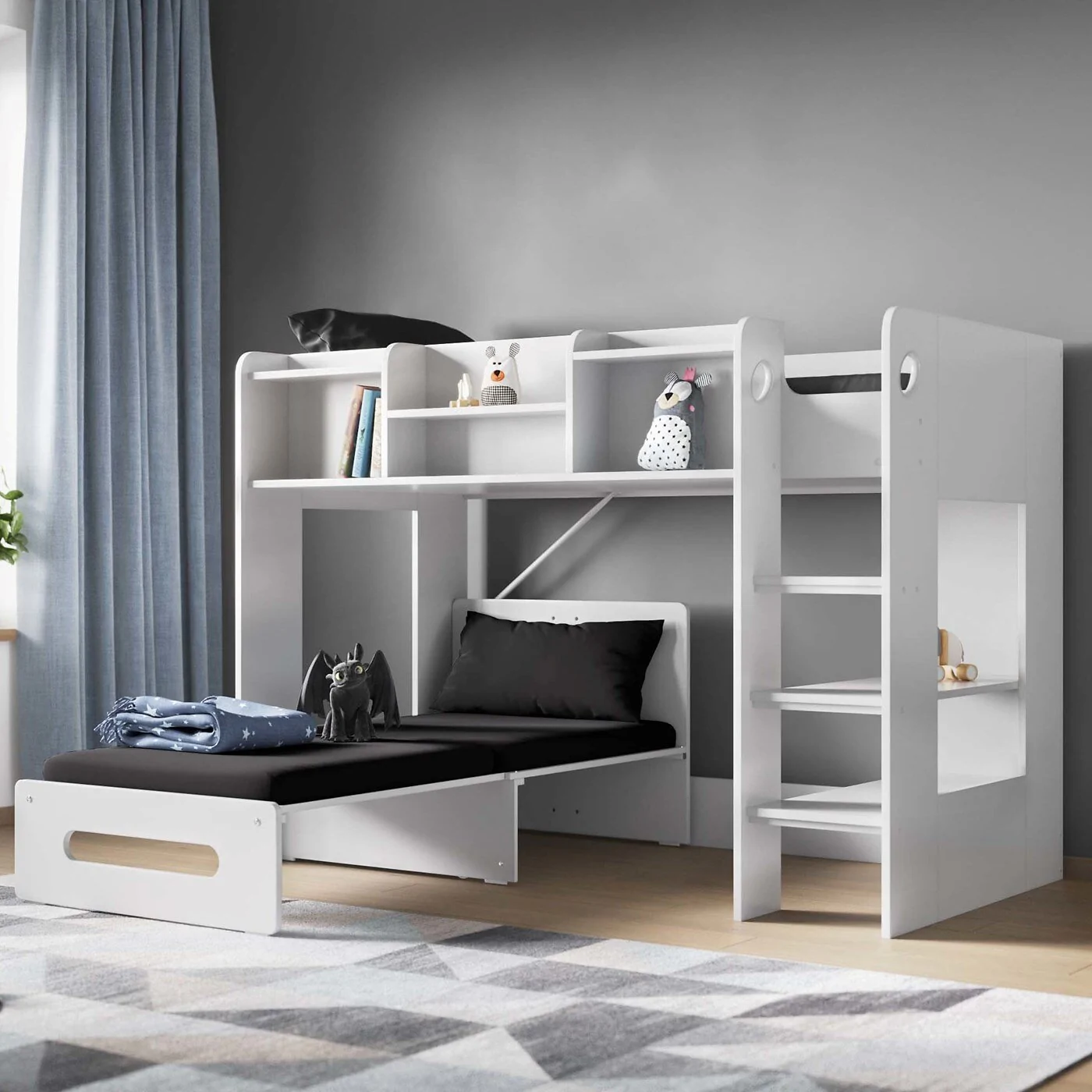 Flair Wizard Junior High Sleeper With Pull Out Futon