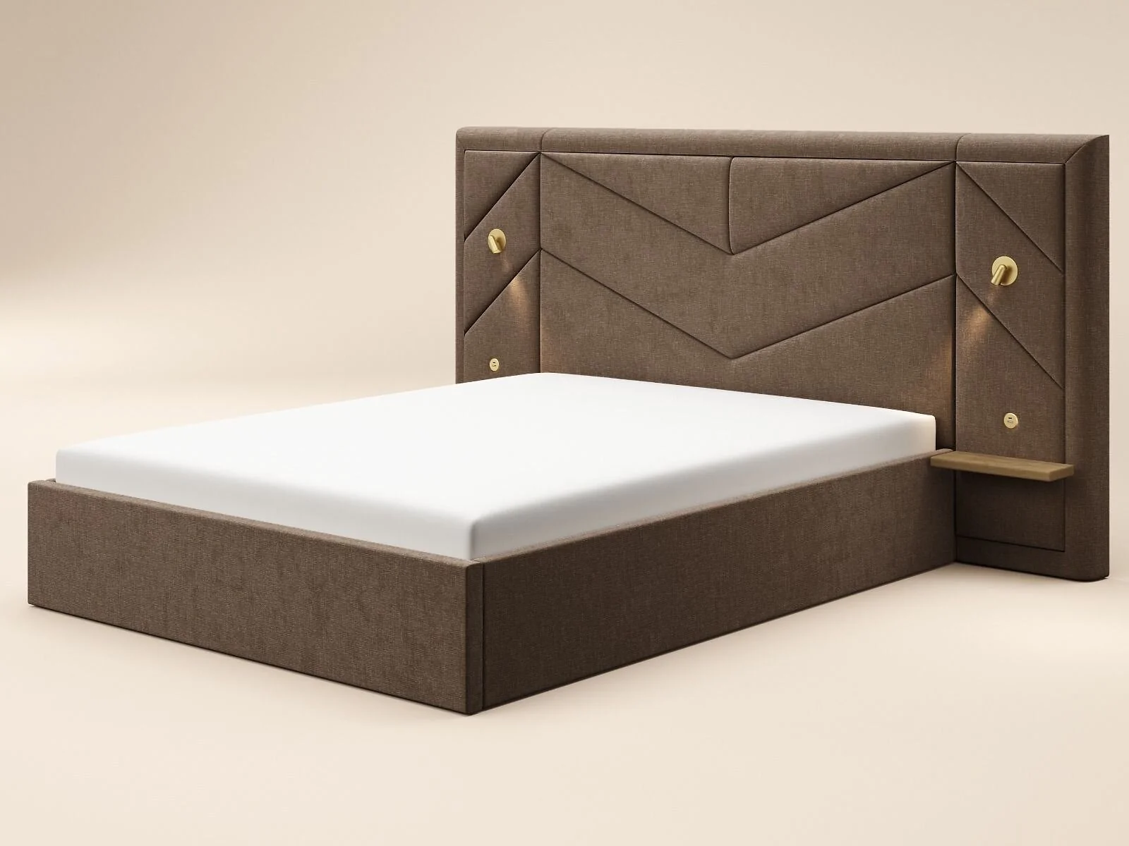 Flair Alice Hotel Ottoman Bed Brown Chenille – view 5