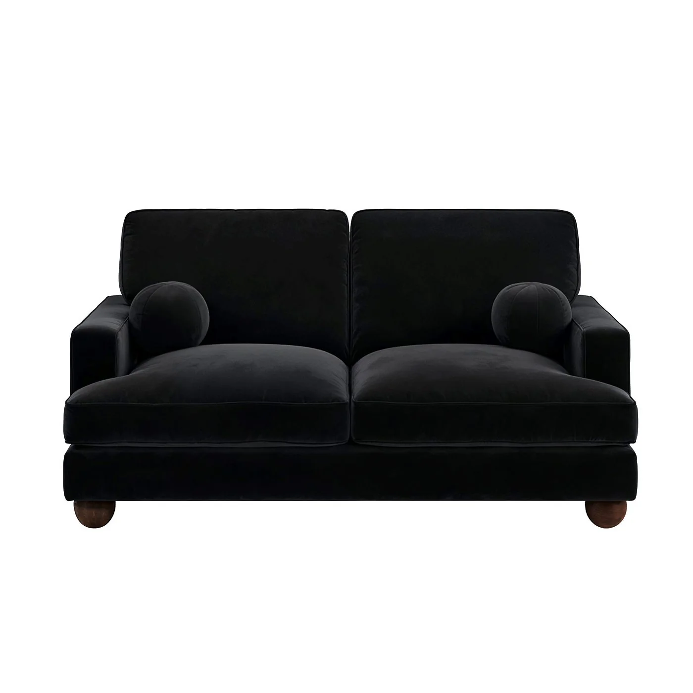 SOLACE+CO Addison 2 Seater Sofa Black Velvet image 4