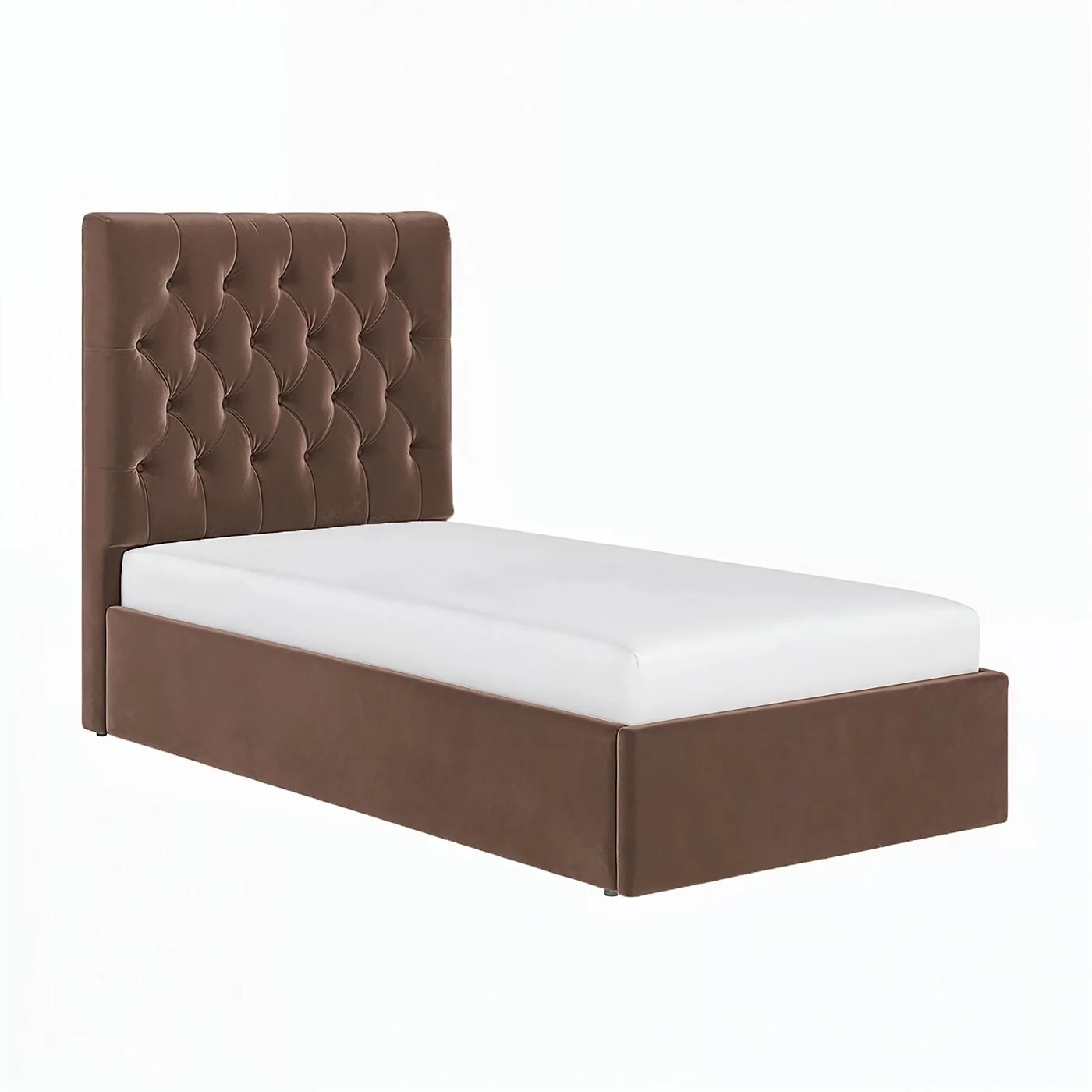 Flair Milan Single Bed Brown Velvet image 4
