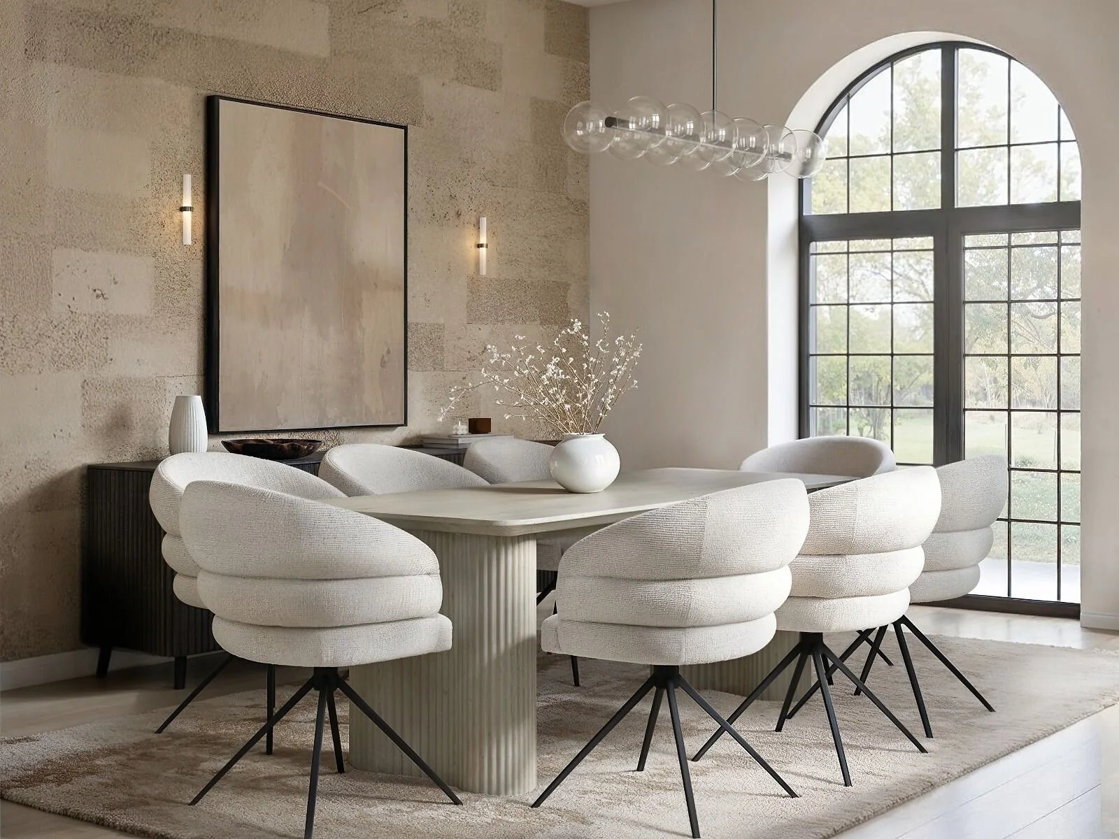 SOLACE+CO Zoya Dining Table with Eira Chairs Set – view 3
