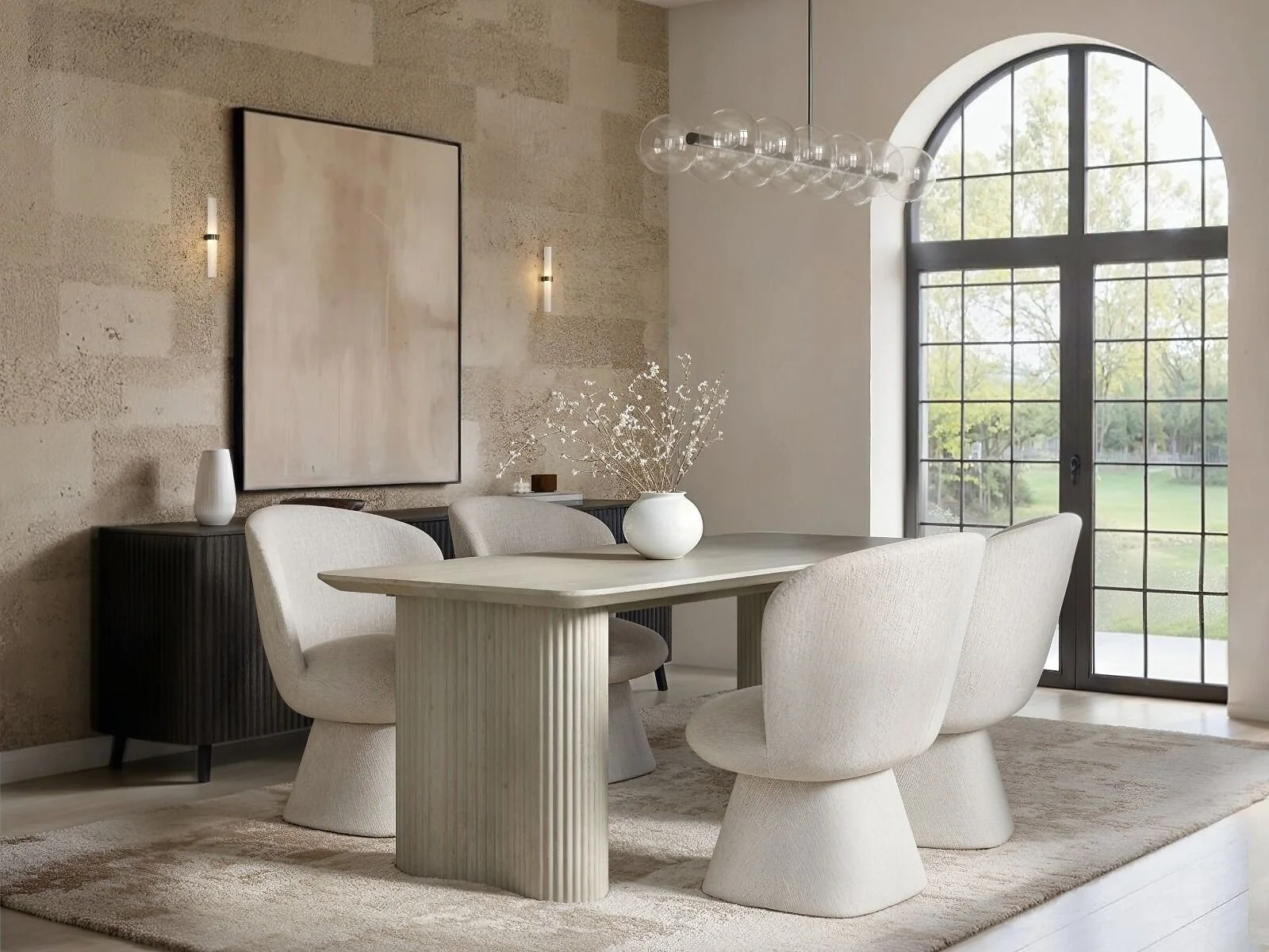 SOLACE+CO Zoya Dining Table with Aiko Chairs Set – view 3