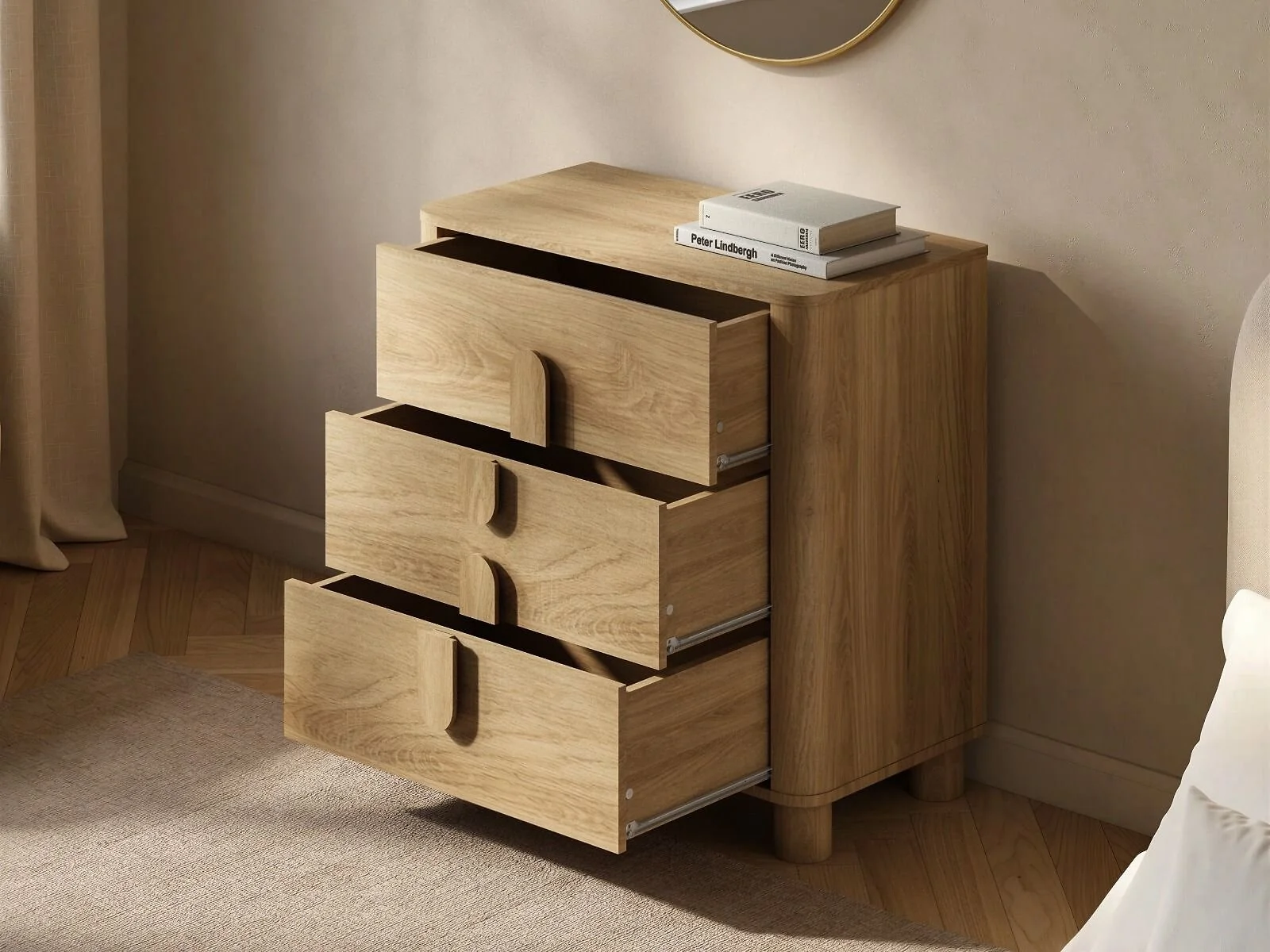 SOLACE+CO Remington 3 Drawer Chest of Drawers – view 5