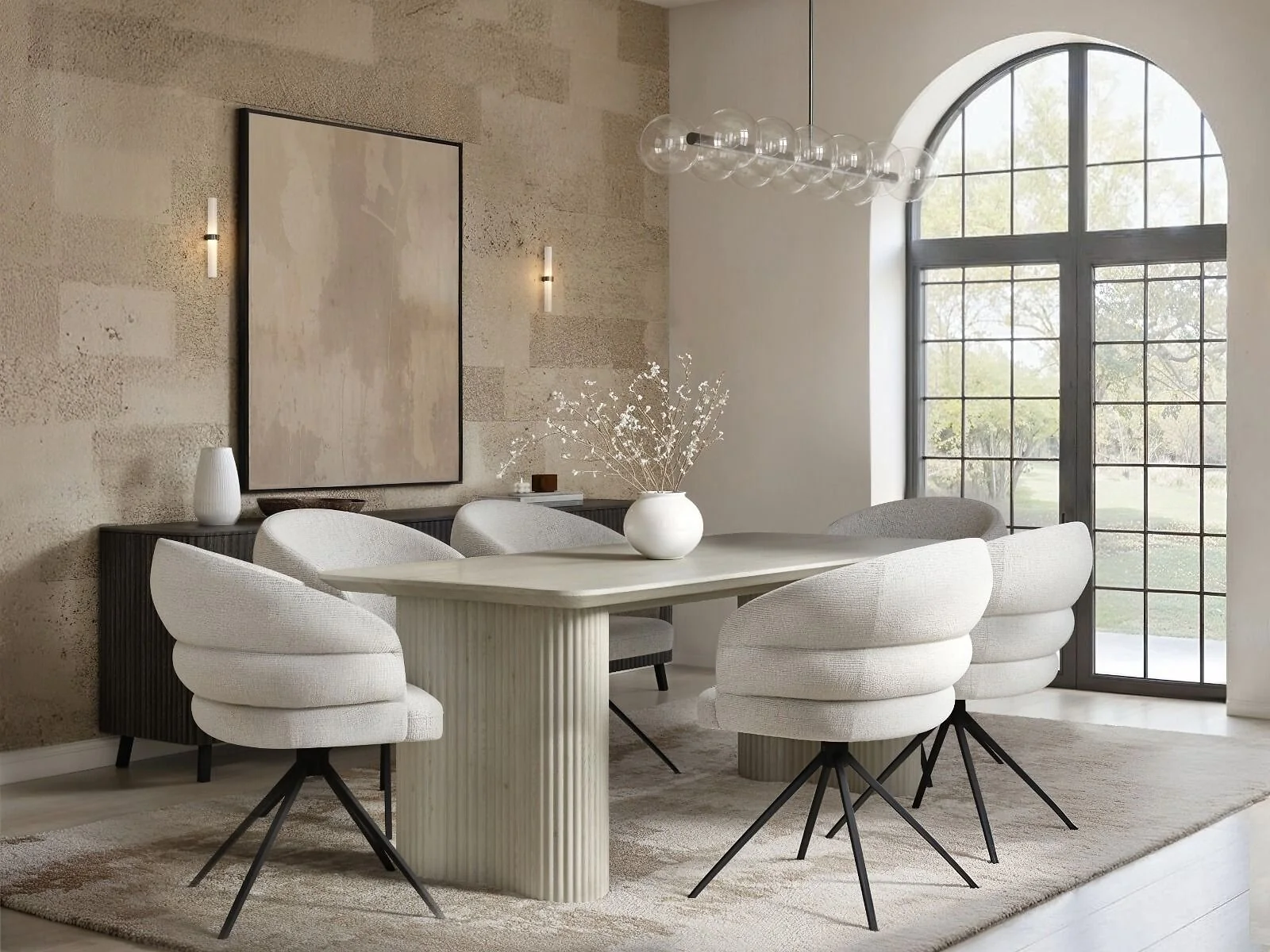 SOLACE+CO Zoya Dining Table with Eira Chairs Set – view 2