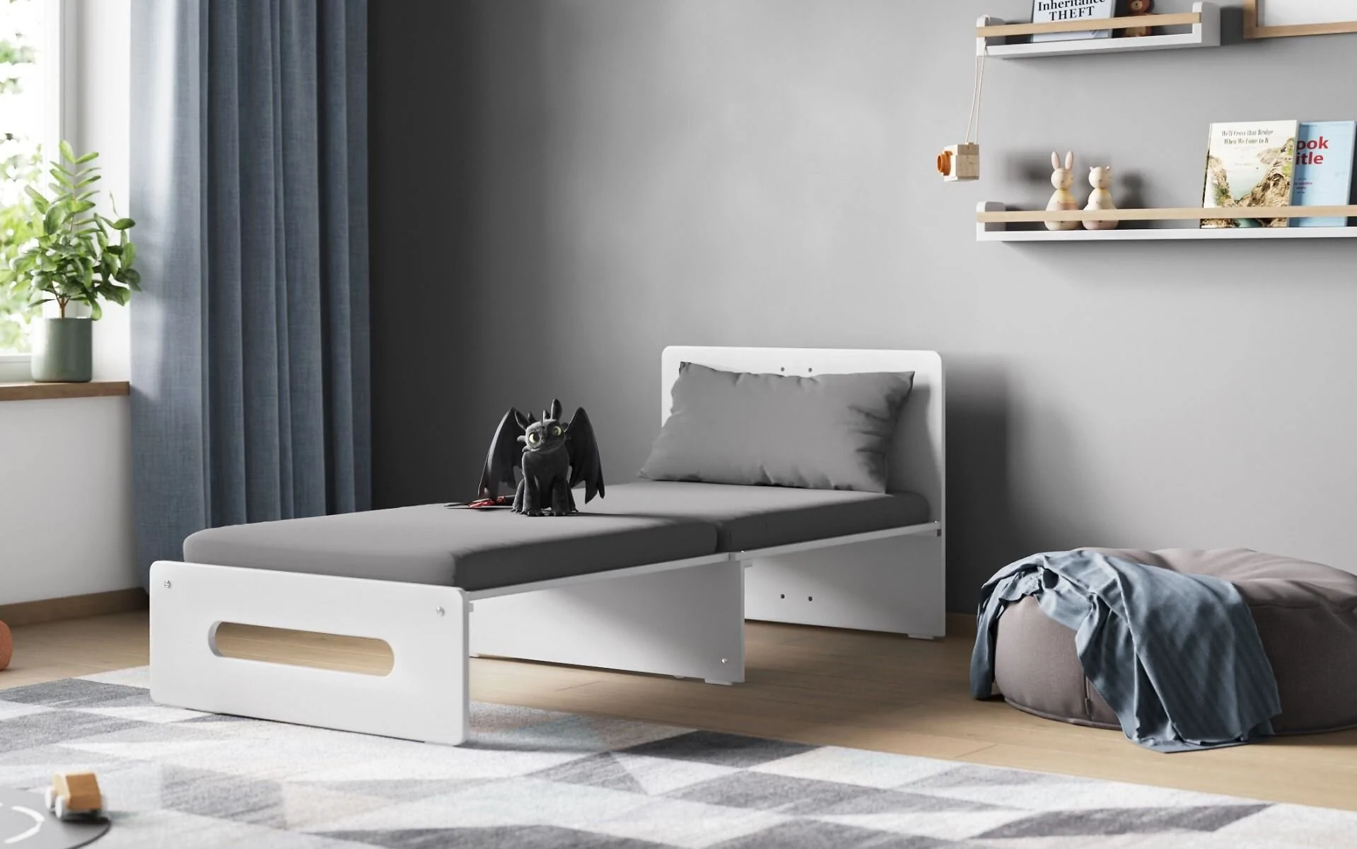 Flair Cosmic Pull Out Futon White