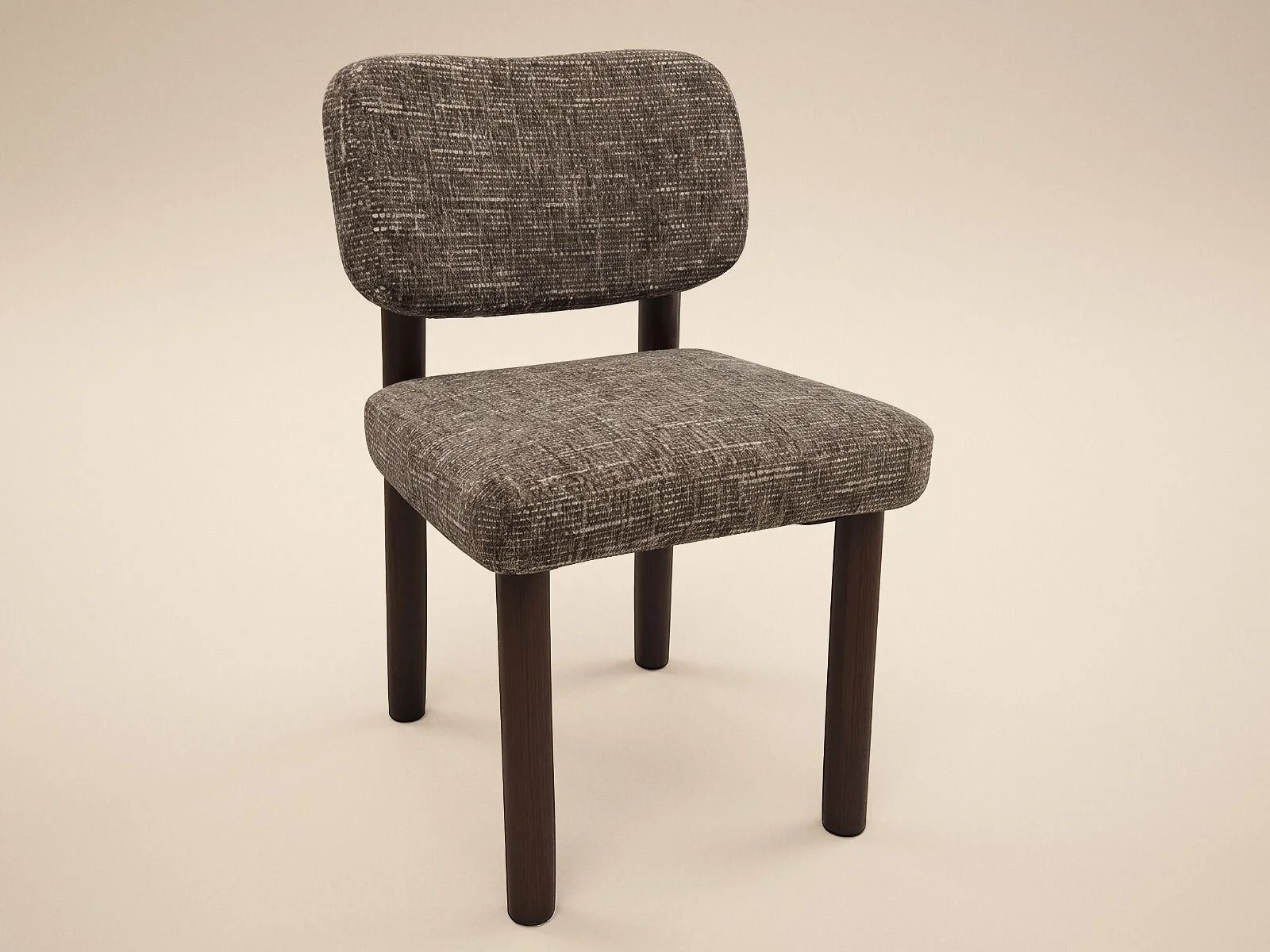 SOLACE+CO Henley Set of 2 Dining Chairs Brown Chenille – view 2
