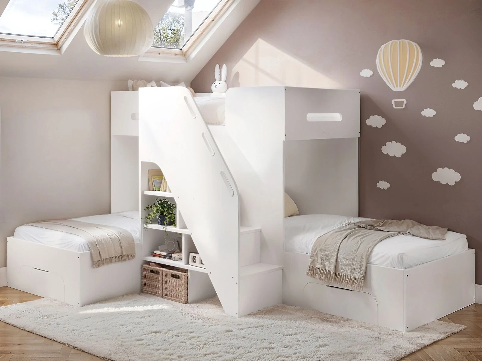 Flair Mason Staircase Triple Sleeper with Storage – view 2