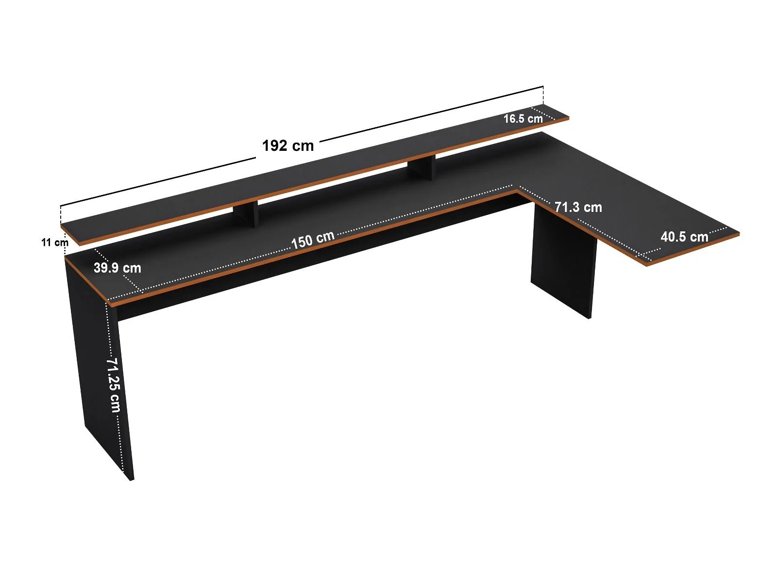 Recoil Lumi high sleeper gaming bed with desk and shelves