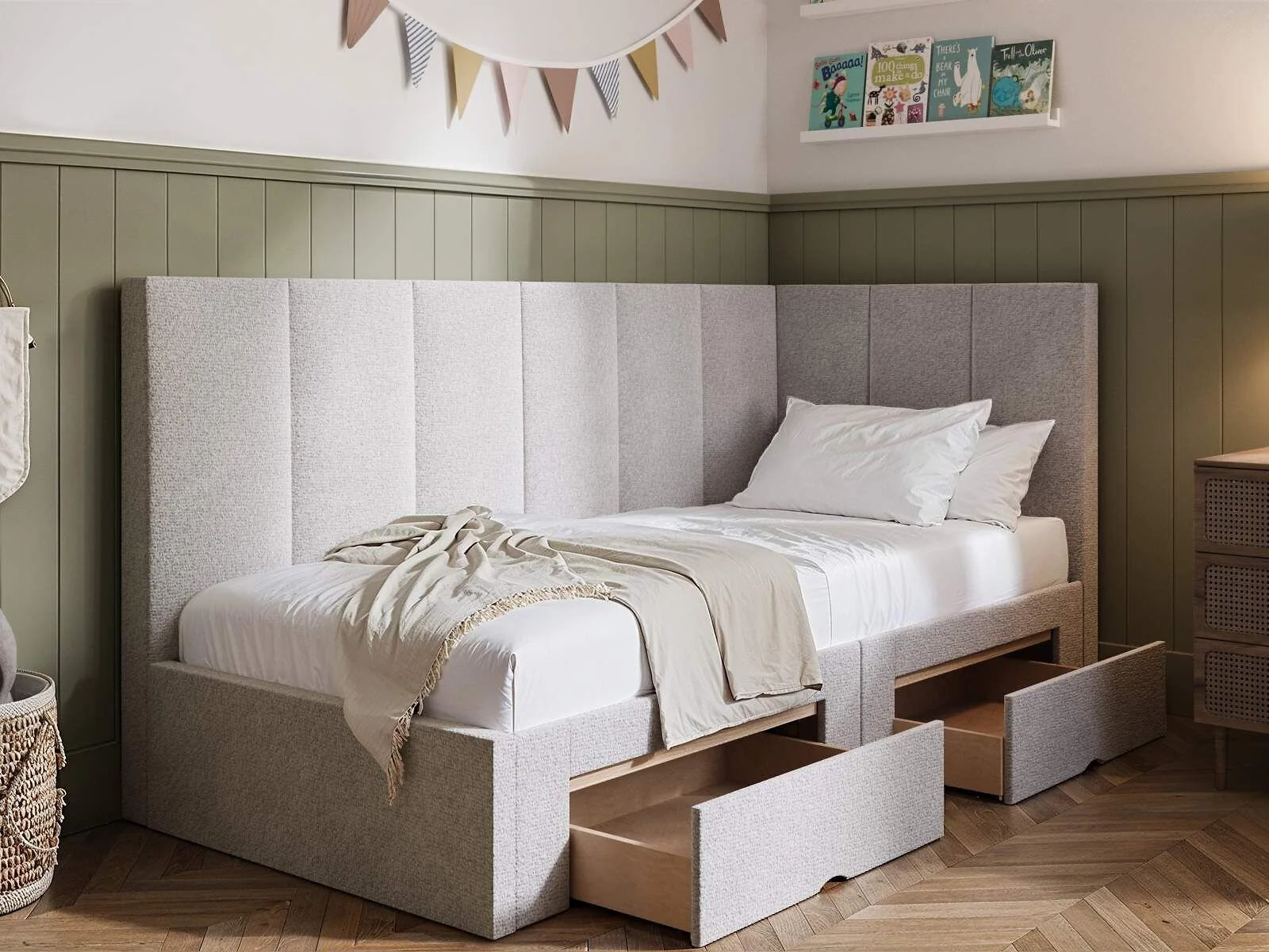 Flair Harley Corner Bed Frame with Storage Drawers – view 10