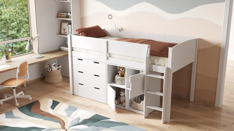 Flair Loop Mid Sleeper Bed Full Storage Set With Doors – view 3